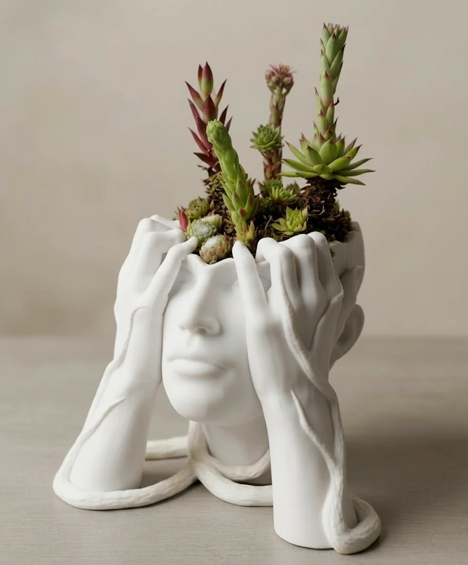 Mindful Bloom Heykelsi Saksı